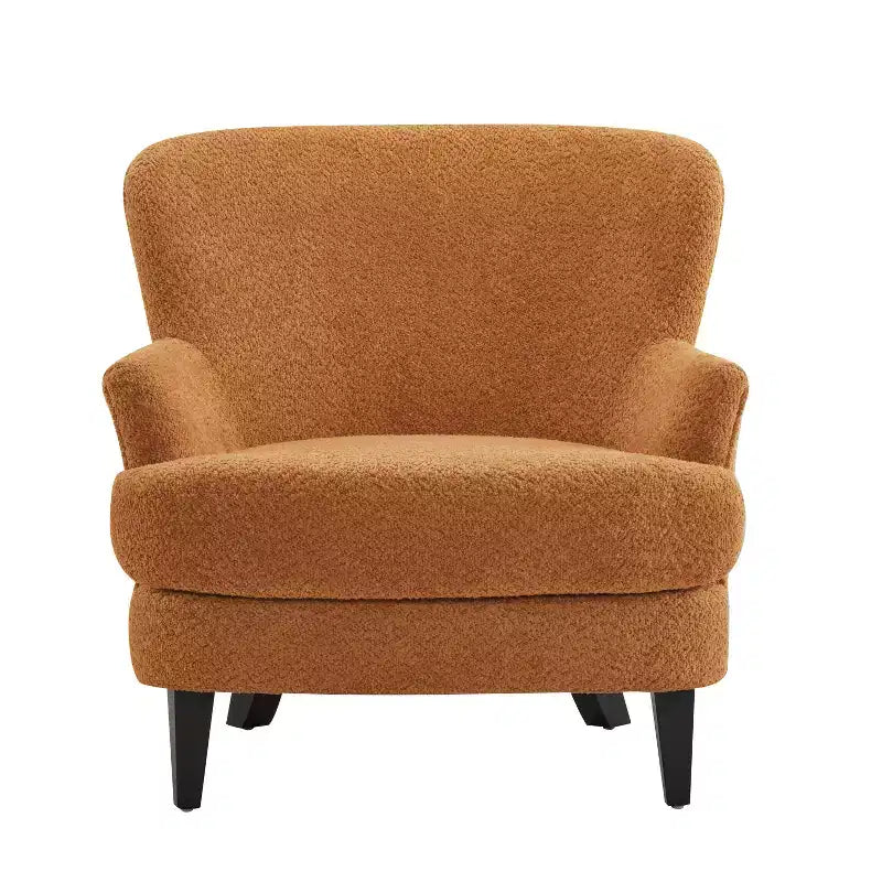 Christopher Knight Home Gerald Set Sedia e Pouf Club Contemporanei Rivestiti in Bouclé