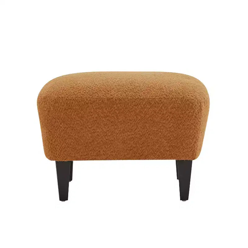 Christopher Knight Home Gerald Set Sedia e Pouf Club Contemporanei Rivestiti in Bouclé