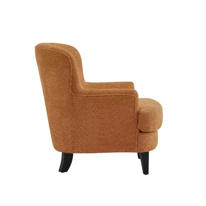 Christopher Knight Home Gerald Set Sedia e Pouf Club Contemporanei Rivestiti in Bouclé