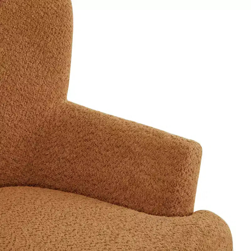 Christopher Knight Home Gerald Set Sedia e Pouf Club Contemporanei Rivestiti in Bouclé