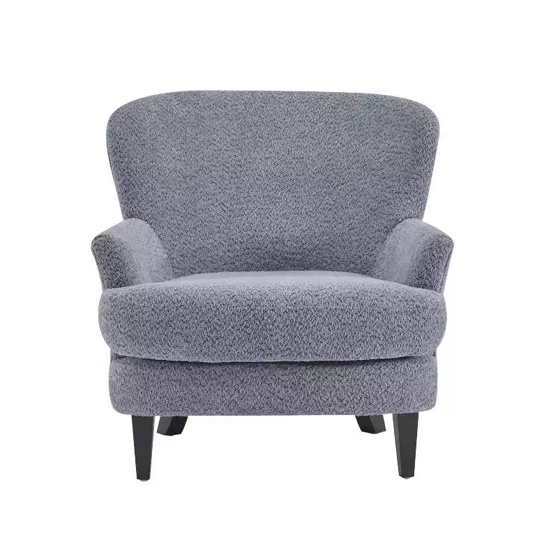 Christopher Knight Home Gerald Set Sedia e Pouf Club Contemporanei Rivestiti in Bouclé