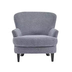Christopher Knight Home Gerald Set Sedia e Pouf Club Contemporanei Rivestiti in Bouclé