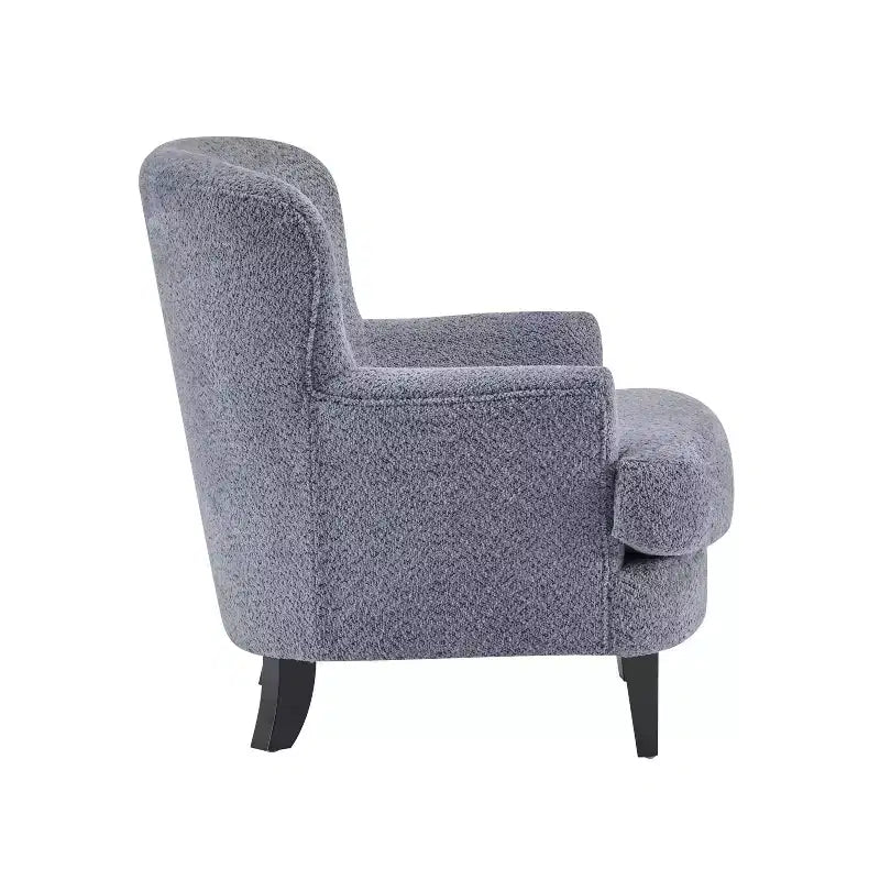Christopher Knight Home Gerald Set Sedia e Pouf Club Contemporanei Rivestiti in Bouclé