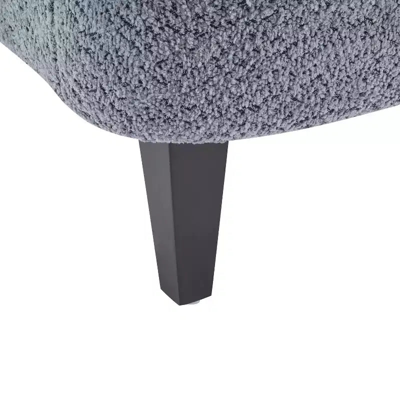 Christopher Knight Home Gerald Set Sedia e Pouf Club Contemporanei Rivestiti in Bouclé