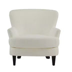 Christopher Knight Home Gerald Set Sedia e Pouf Club Contemporanei Rivestiti in Bouclé