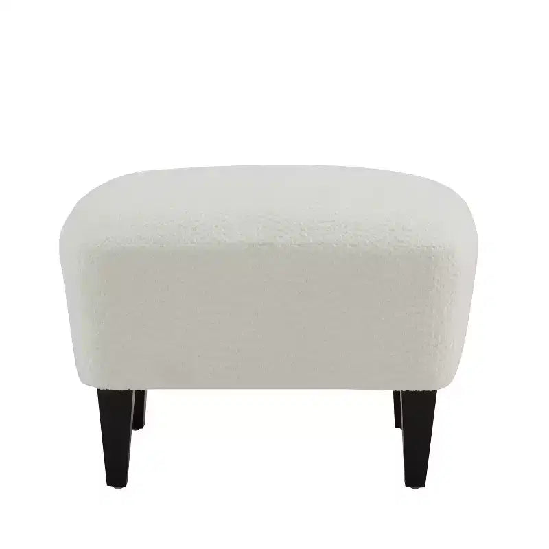 Christopher Knight Home Gerald Set Sedia e Pouf Club Contemporanei Rivestiti in Bouclé
