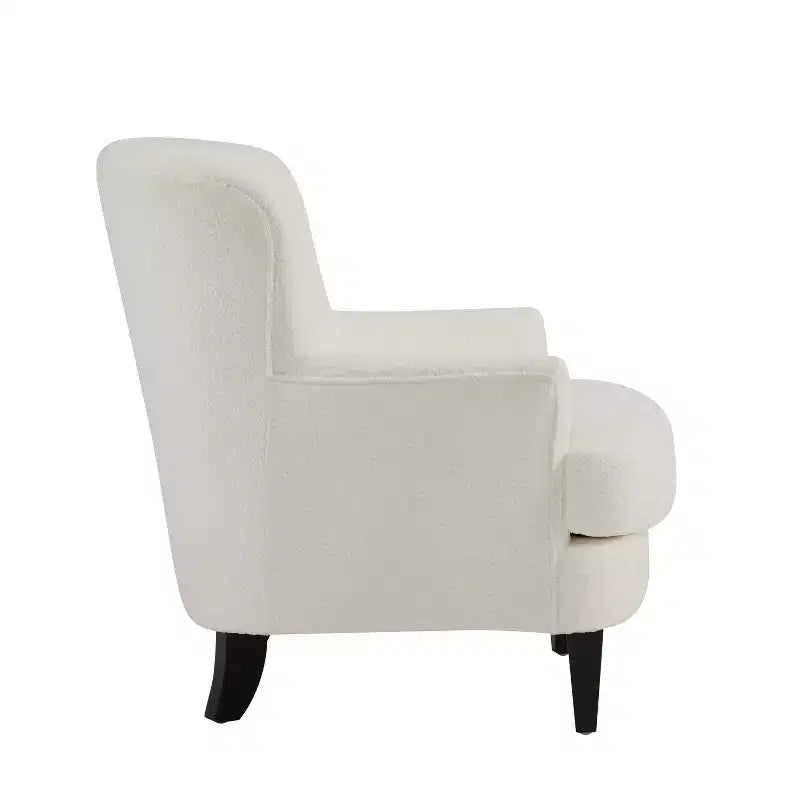 Christopher Knight Home Gerald Set Sedia e Pouf Club Contemporanei Rivestiti in Bouclé
