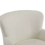 Christopher Knight Home Gerald Set Sedia e Pouf Club Contemporanei Rivestiti in Bouclé