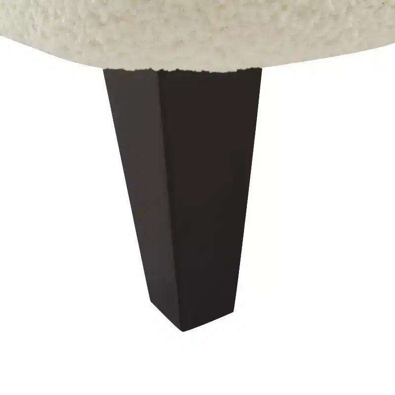 Christopher Knight Home Gerald Set Sedia e Pouf Club Contemporanei Rivestiti in Bouclé