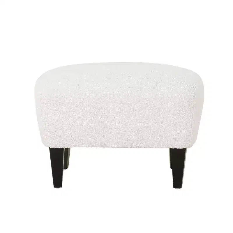 Christopher Knight Home Gerald Set Sedia e Pouf Club Contemporanei Rivestiti in Bouclé