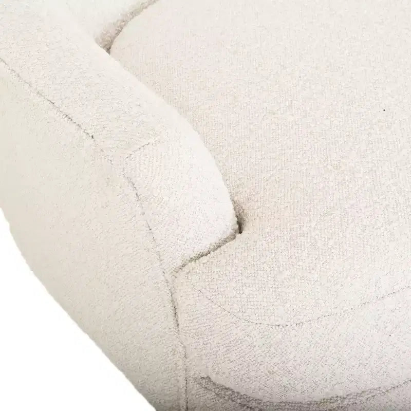Christopher Knight Home Gerald Set Sedia e Pouf Club Contemporanei Rivestiti in Bouclé