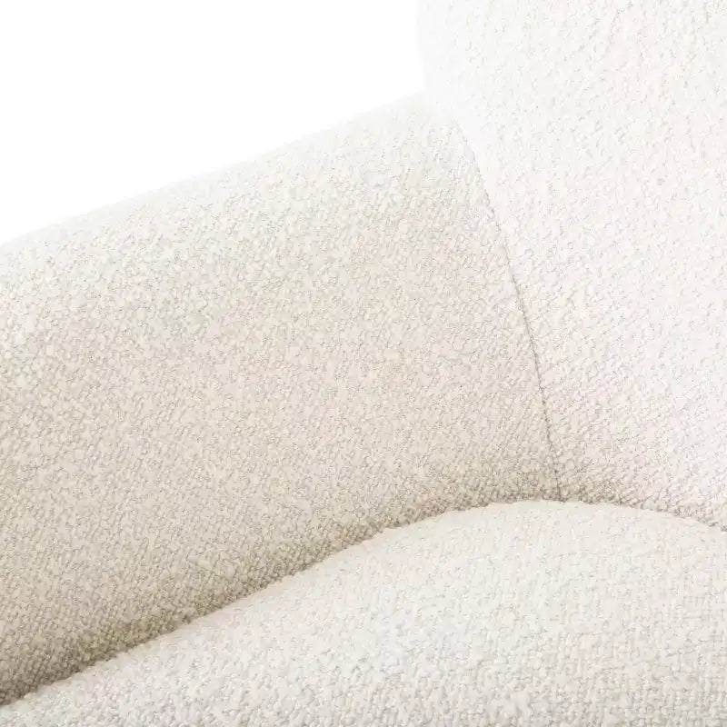 Christopher Knight Home Gerald Set Sedia e Pouf Club Contemporanei Rivestiti in Bouclé