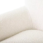 Christopher Knight Home Gerald Set Sedia e Pouf Club Contemporanei Rivestiti in Bouclé