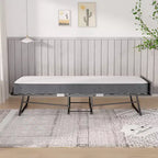 Mjkone Letto Pieghevole per Adulti con Materasso in Memory Foam Rete a Doghe in Legno,Con copertura antipolvere,75*32