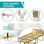Mjkone Letto Pieghevole con Materasso per Adulti, Materasso in Memory Foam, Letto Pieghevole Portatile con Borsa Antipolvere e Deflettore, Letto Pieghevole per Ospiti