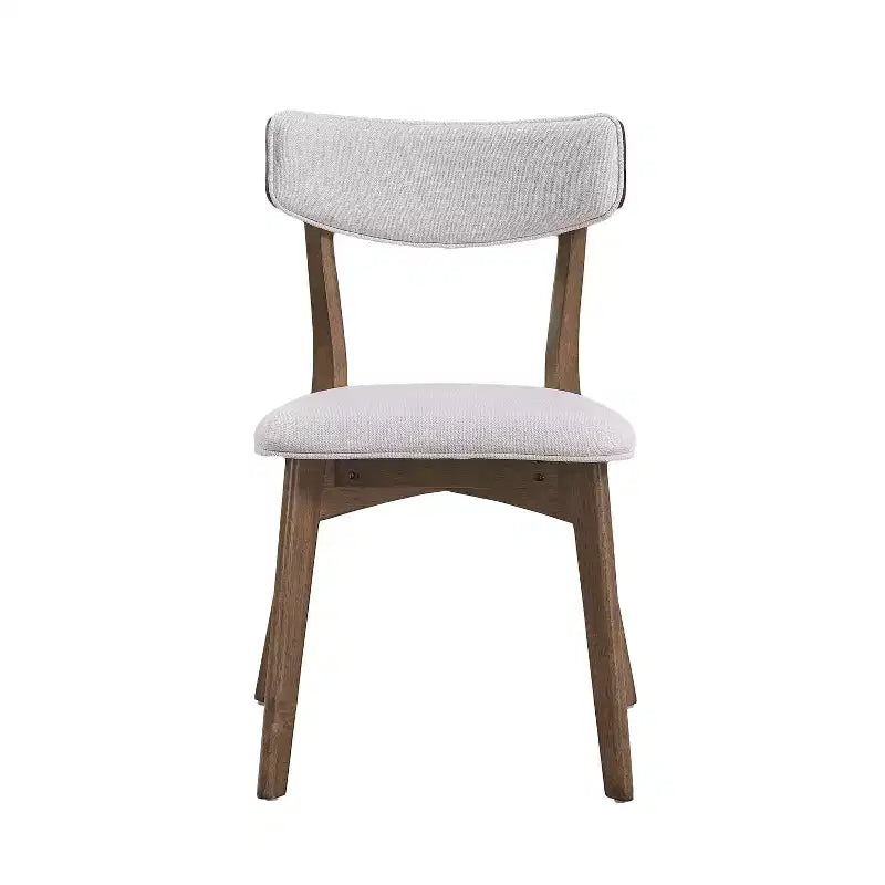 GDFStudio Willis Sedie da pranzo rivestite in legno di gomma (Set di 4)