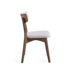 GDFStudio Willis Sedie da pranzo rivestite in legno di gomma (Set di 4)