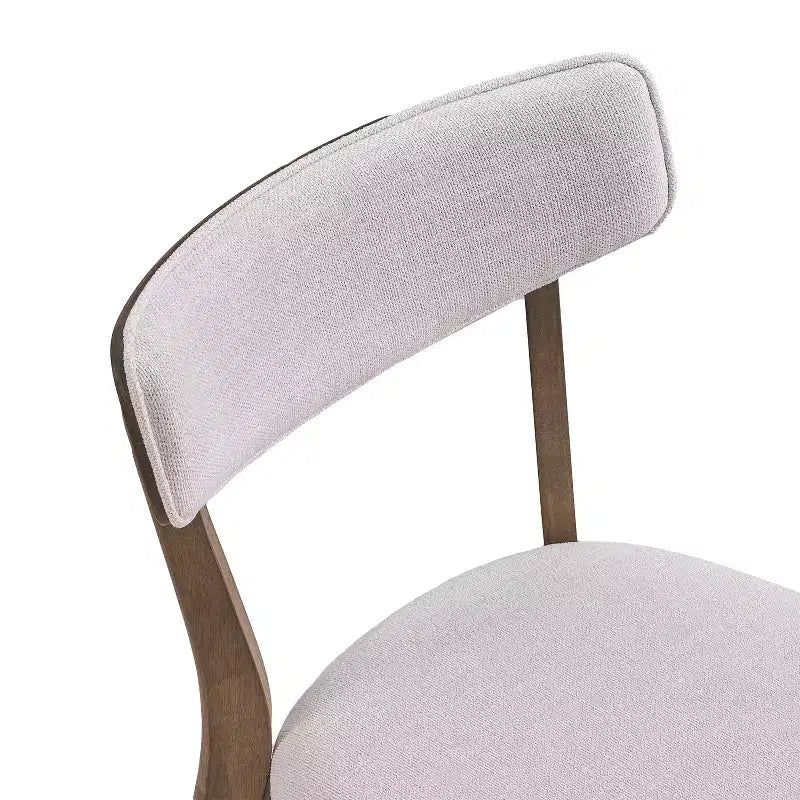 GDFStudio Willis Sedie da pranzo rivestite in legno di gomma (Set di 4)