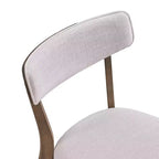 GDFStudio Willis Sedie da pranzo rivestite in legno di gomma (Set di 4)
