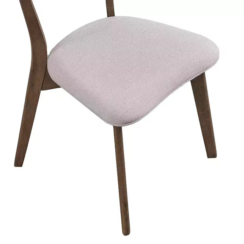 GDFStudio Willis Sedie da pranzo rivestite in legno di gomma (Set di 4)