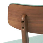 GDFStudio Willis Sedie da pranzo rivestite in legno di gomma (Set di 4)