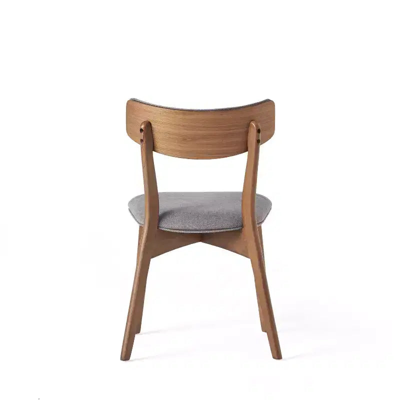 GDFStudio Willis Sedie da pranzo rivestite in legno di gomma (Set di 4)