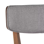 GDFStudio Willis Sedie da pranzo rivestite in legno di gomma (Set di 4)