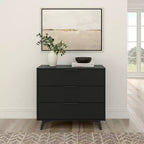 Cassettiera a 3 cassetti Plank+Beam con maniglia in ottone
