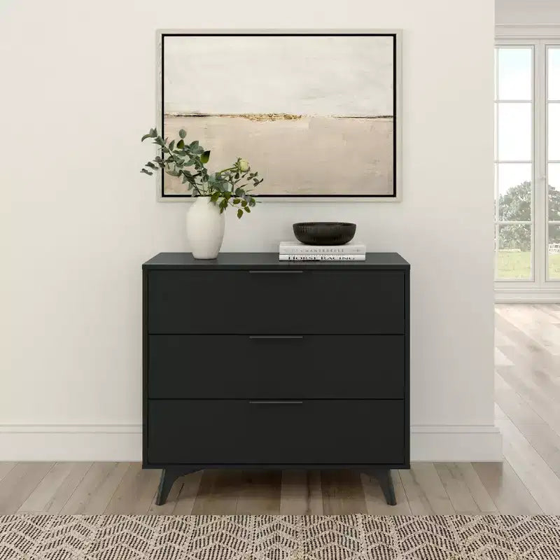 Cassettiera a 3 cassetti Plank+Beam con maniglia in ottone