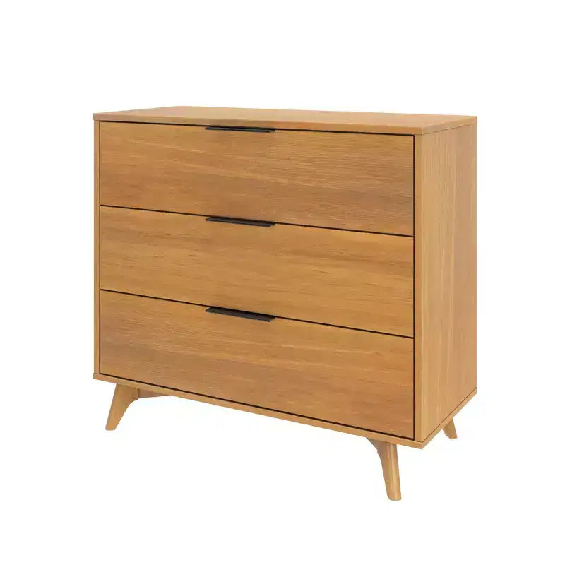 Cassettiera a 3 cassetti Plank+Beam con maniglia in ottone