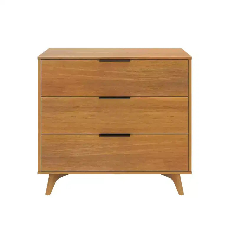 Cassettiera a 3 cassetti Plank+Beam con maniglia in ottone