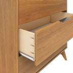 Cassettiera a 3 cassetti Plank+Beam con maniglia in ottone