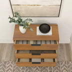 Cassettiera a 3 cassetti Plank+Beam con maniglia in ottone