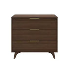 Cassettiera a 3 cassetti Plank+Beam con maniglia in ottone