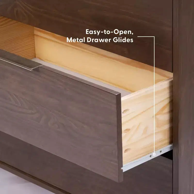 Cassettiera a 3 cassetti Plank+Beam con maniglia in ottone