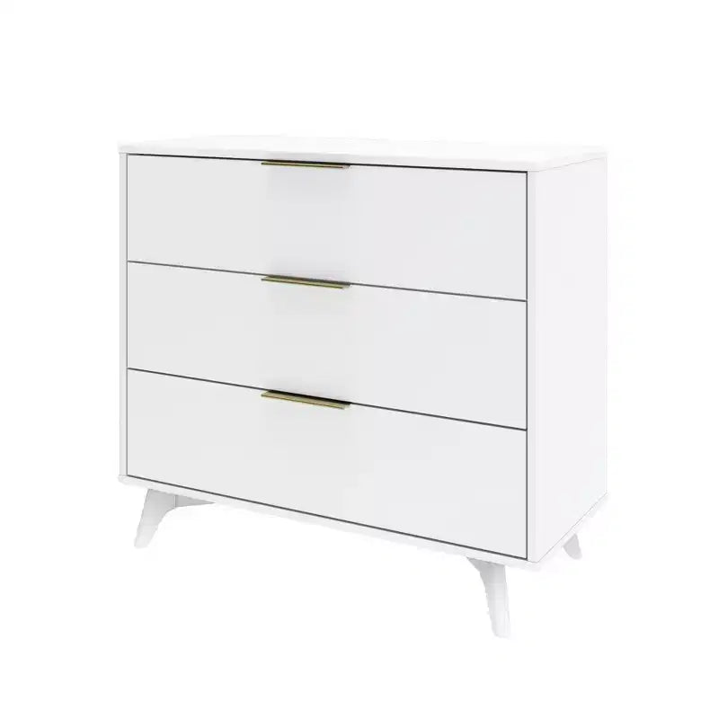 Cassettiera a 3 cassetti Plank+Beam con maniglia in ottone