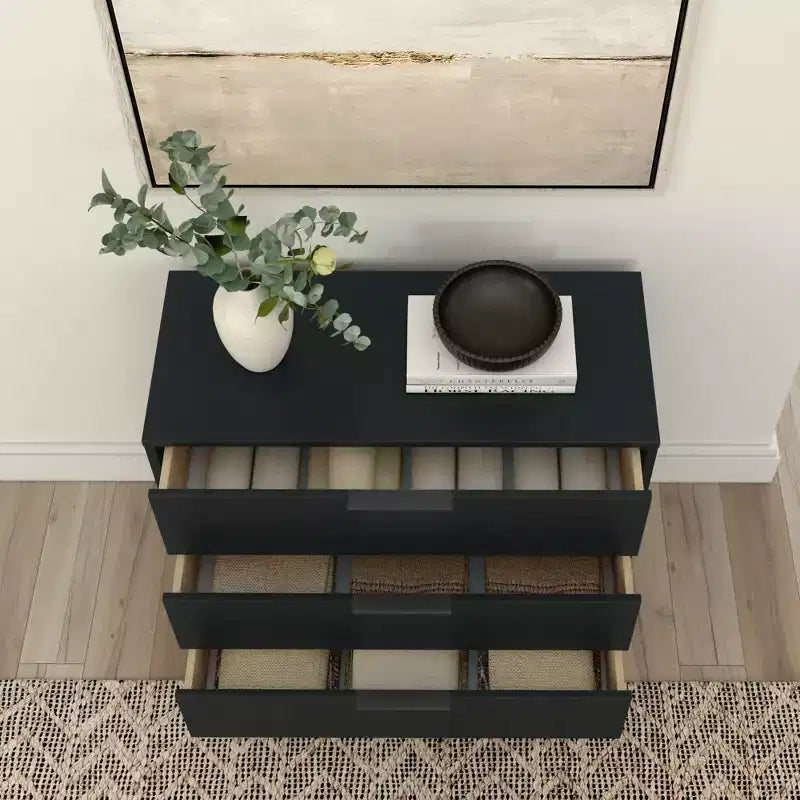 Cassettiera a 3 cassetti Plank+Beam con maniglia in ottone