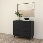 Cassettiera a 3 cassetti Plank+Beam con maniglia in ottone