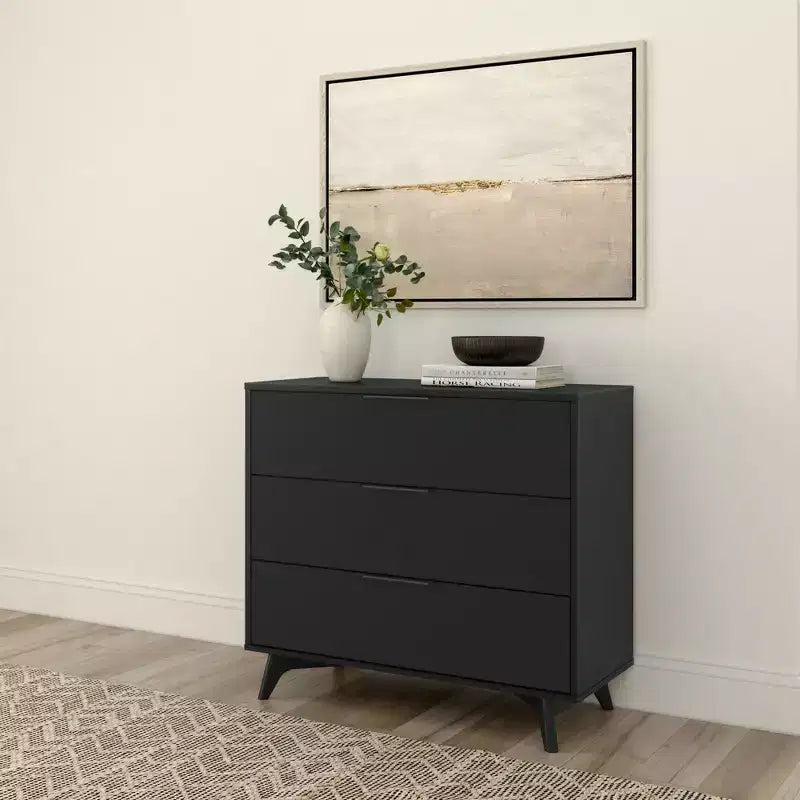 Cassettiera a 3 cassetti Plank+Beam con maniglia in ottone