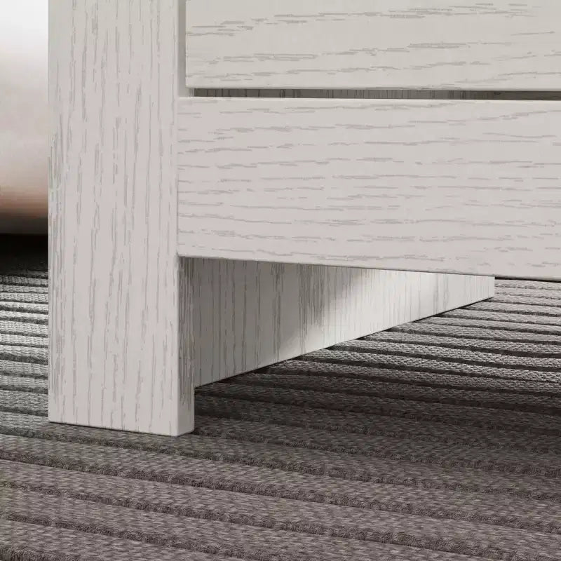 Comodino Famapy con due cassetti, finitura legno, mobile contenitore verticale, tavolino da notte
