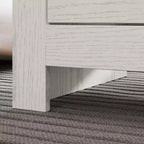 Comodino Famapy con due cassetti, finitura legno, mobile contenitore verticale, tavolino da notte