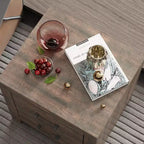Comodino Famapy con due cassetti, finitura legno, mobile contenitore verticale, tavolino da notte
