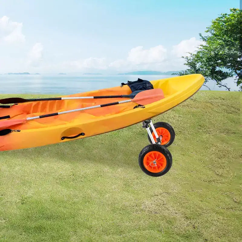 Carrello per kayak VEVOR per impieghi gravosi, capacità di carico di 127 kg, carrello smontabile per canoa con ruote piene da 10 pollici, larghezza regolabile e protezione in schiuma superiore