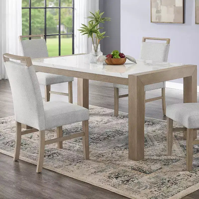 Sedie da pranzo imbottite Roundhill Furniture Zelalle, in tessuto grigio chiaro con gambe in legno di gomma, set da 2 pezzi