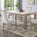Sedie da pranzo imbottite Roundhill Furniture Zelalle, in tessuto grigio chiaro con gambe in legno di gomma, set da 2 pezzi