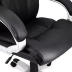 Sedia da ufficio Elama High Back in similpelle regolabile, base nera e grigia