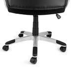 Sedia da ufficio Elama High Back in similpelle regolabile, base nera e grigia