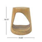 Tavolino Hollow, texture effetto legno, colore naturale