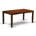 Set tavolo da pranzo HomeStock con anta a farfalla e 4 sedie in lino - Finitura espresso