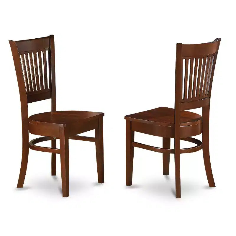 Set tavolo da pranzo HomeStock con anta a farfalla e 4 sedie in lino - Finitura espresso